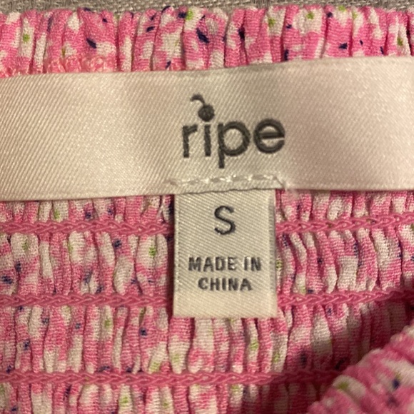 Ripe Maternity Selma Shirred/Smocked Pink Dress - Picture 5 of 6